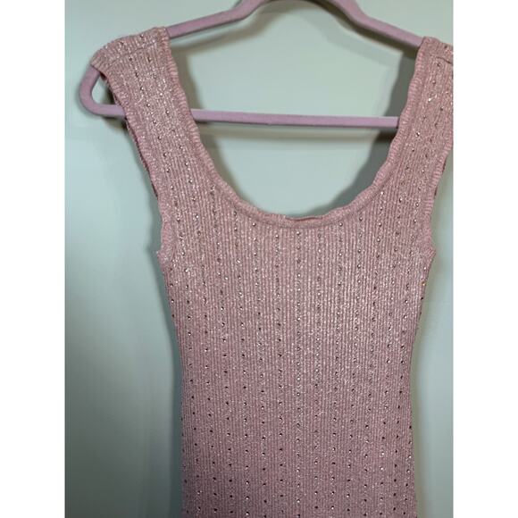 NEW NWT LoveShackFancy Maryanne Knit Mini Dress Pink Size XS - Picture 5 of 6